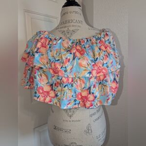 Floral Off-Shoulder Top Size L